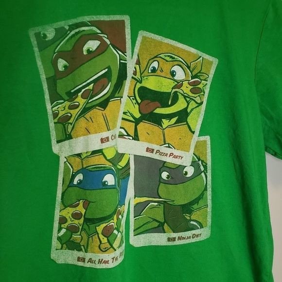 3 for $20 Boys Green Nickelodeon teenage mutant Ninja turtles XL T-shirt - Picture 4 of 4